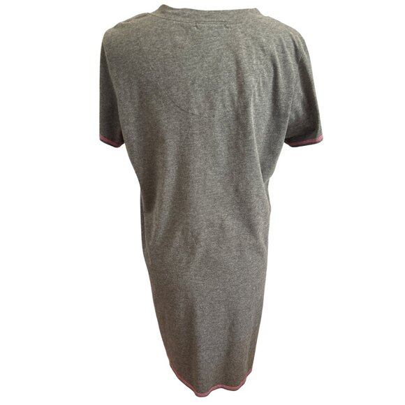 Rene Rofe "Better Latte Than Never" Sleep Shirt 1X Grey & Pink Trim Short Sleeve - Picture 4 of 7